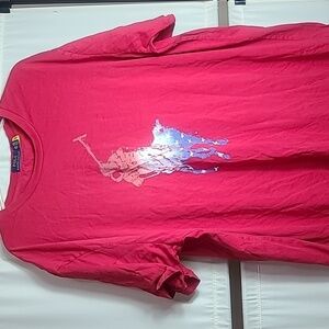 New 2XB Polo Ralph Lauren Red White Blue Patriotic Big Pony Shortsleeved T-shirt